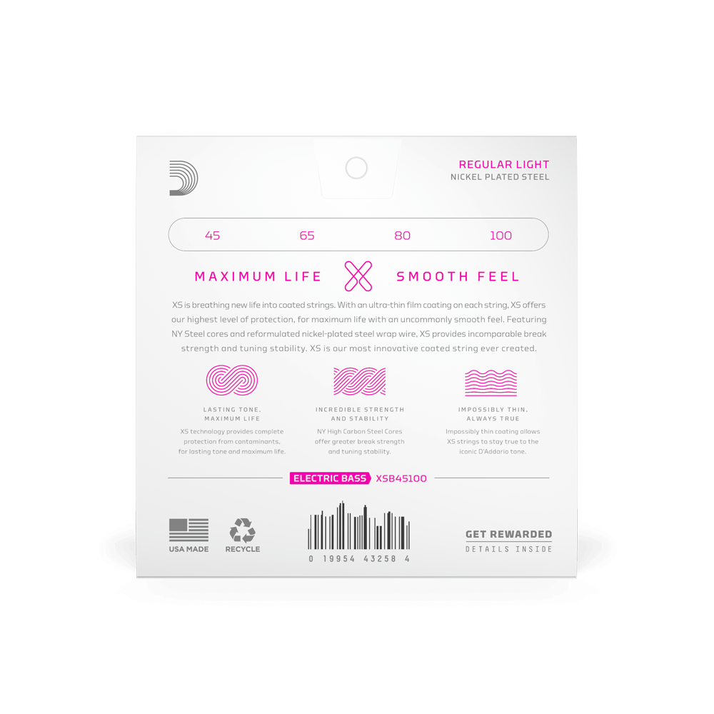 D'addario Jeu De 4 Cordes 45-100 Regular Light, Long Scale Coated Bass Strings - Cuerdas guitarra eléctrica - Variation 2