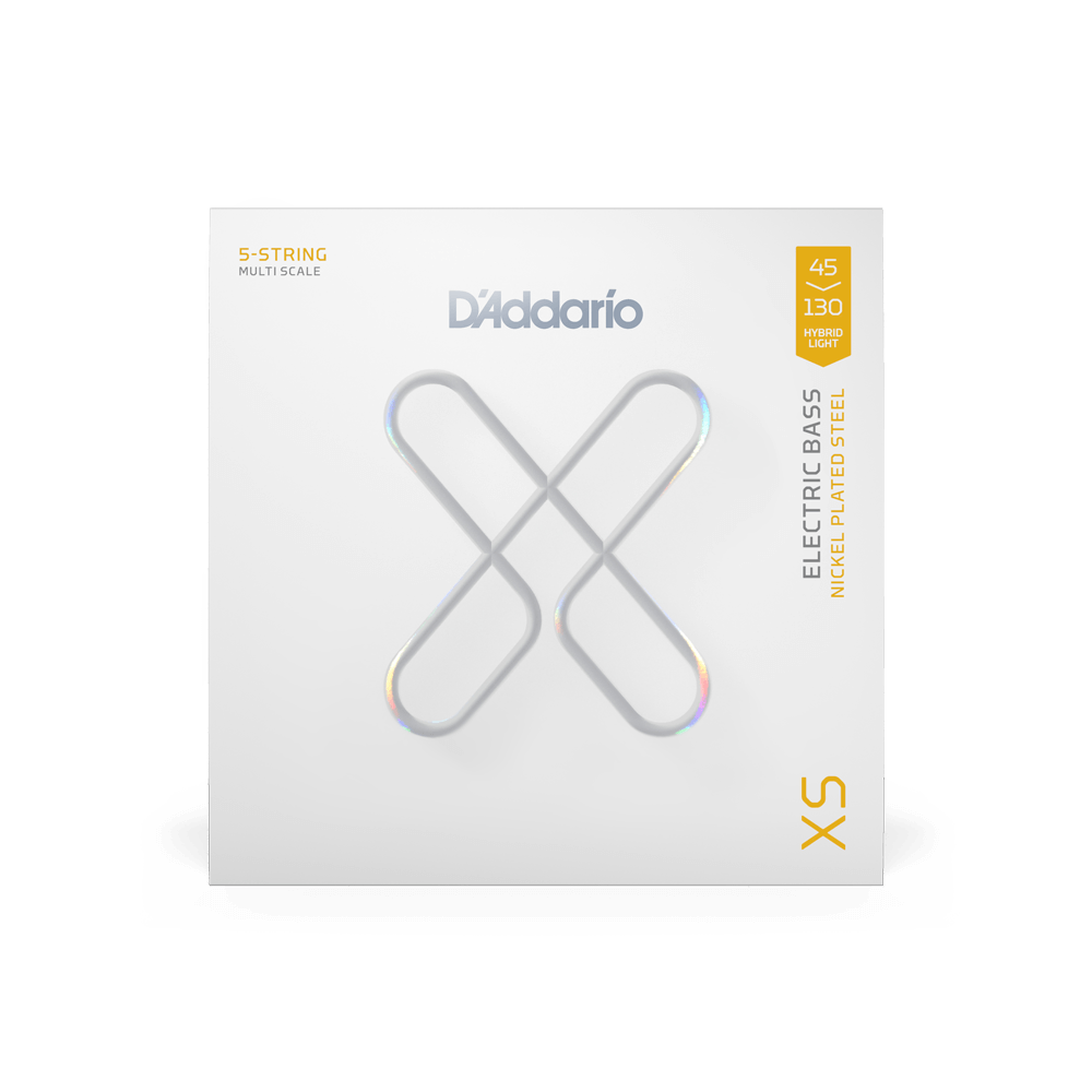 D'addario Jeu De 5 Cordes 45-130 Hybrid Light, Multiscale Coated Bass Strings - Cuerdas guitarra eléctrica - Variation 1