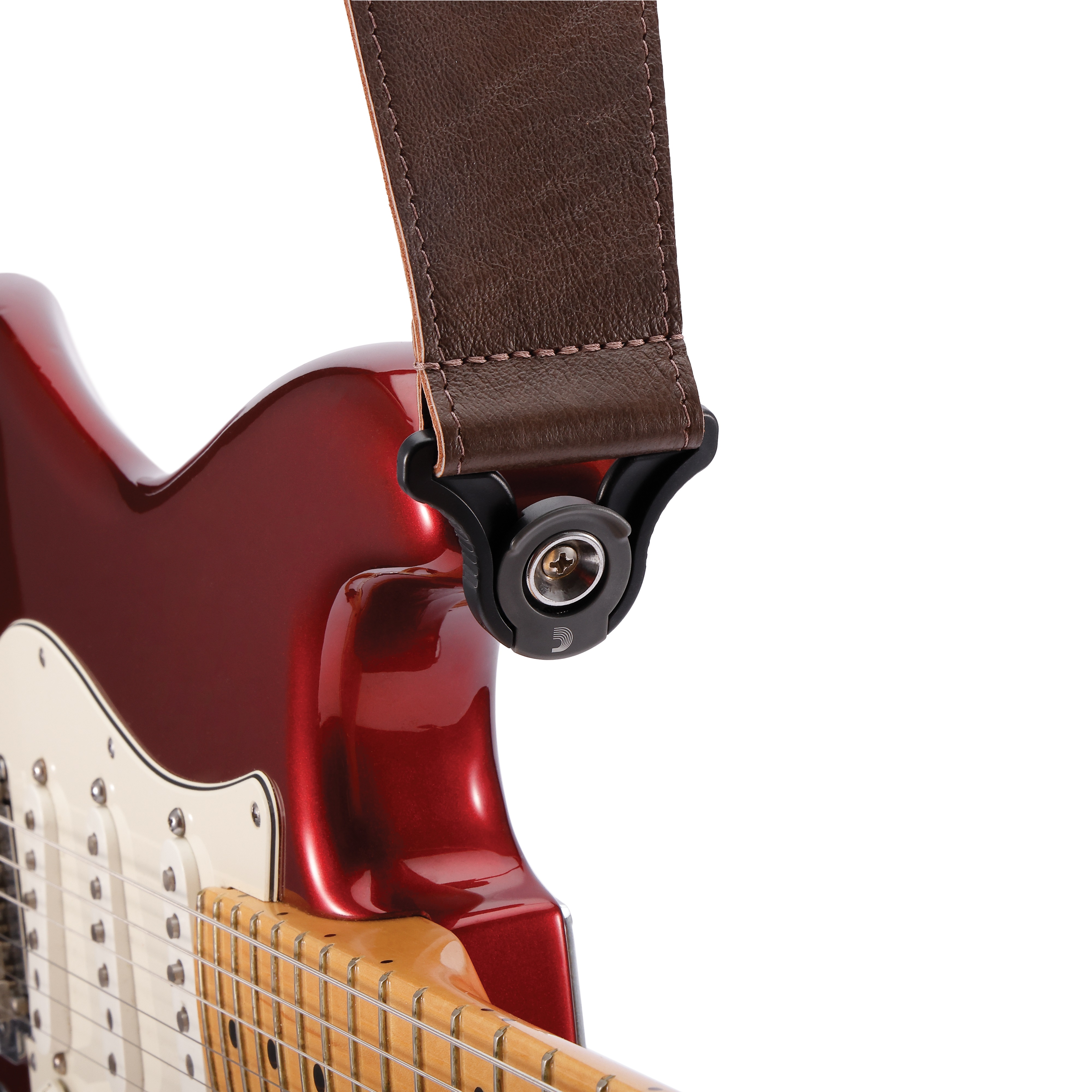 D'addario Auto Lock Cuir Guitar Strap Brown 6,3 Cm - Correa - Variation 3