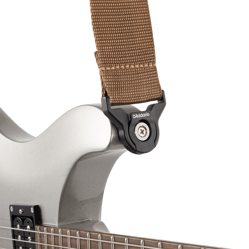D'addario Auto Lock Guitar Strap, Brown - Correa - Variation 2