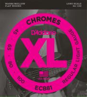 ECB81 Chromes Flatwound Bass, Long Scale, 45-100 - juego de 4 cuerdas