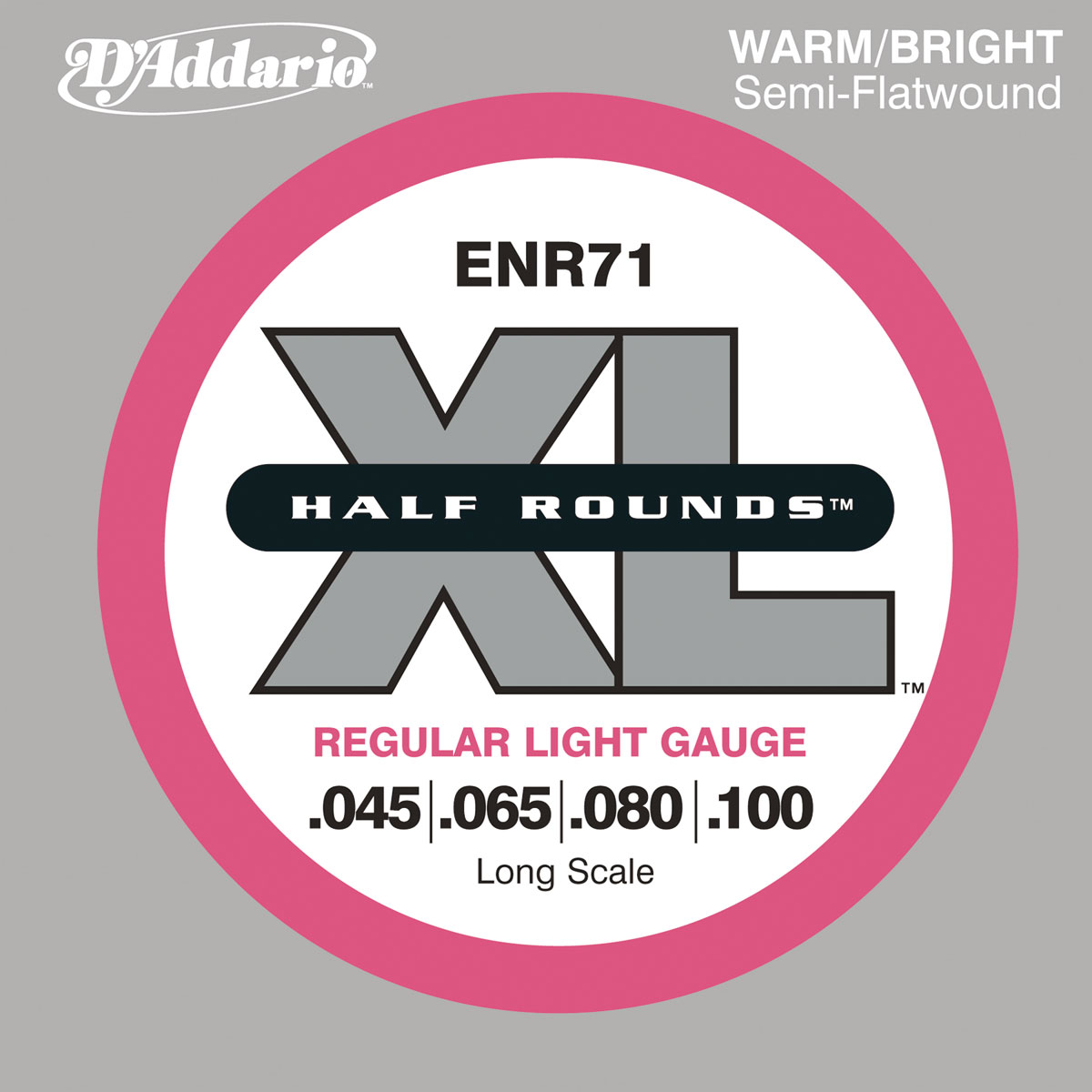 D'addario Jeu De 4 Cordes Enr71 Bass (4) Half Rounds Regular Light / Long Scale 45-100 - Cuerdas para bajo eléctrico - Variation 1