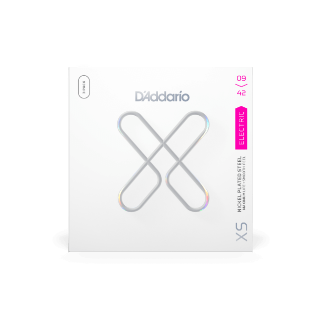 D'addario Cordes D'addario Xs Nickel Avec RevÊtement Pour Guitare Électrique, 09-42 Super Light, Pack De 3 Jeux - Cuerdas guitarra eléctrica - Variati