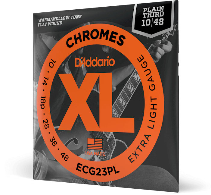 D'addario Jeu De 6 Cordes 10-48 Extra Light, Plain Third, Xl Chromes Electric Guitar Strings - Cuerdas guitarra eléctrica - Main picture