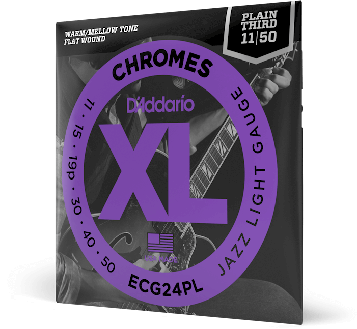 D'addario Jeu De 6 Cordes 11-50 Jazz Light, Plain Third, Xl Chromes Electric Guitar Strings - Cuerdas guitarra eléctrica - Main picture
