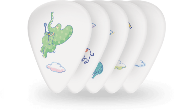 D'addario 1cwh4-05jl John Lennon Art Series Picks - Imagine Animals - Púas - Main picture