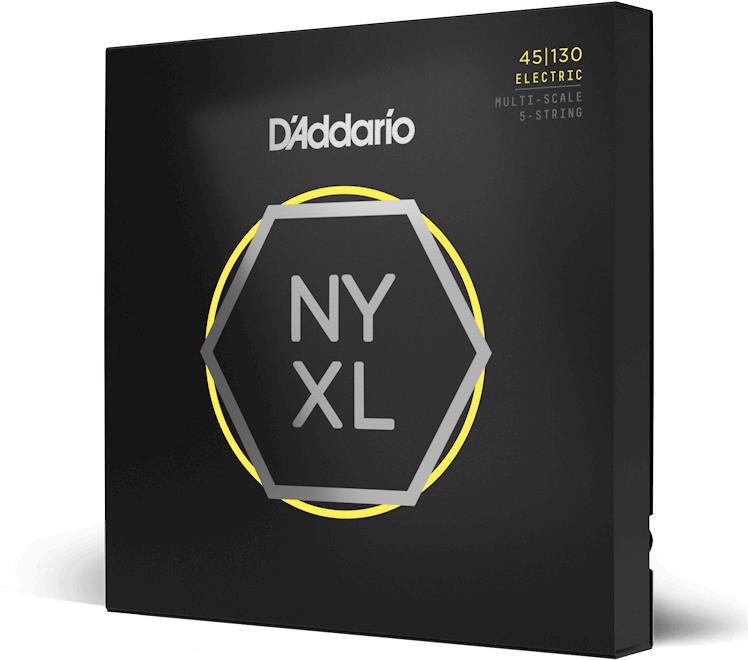 D'addario Jeu De 5 Cordes 45-130 Hybridlight 5-string, Multiscale, Nyxl Bass Guitar Strings - Cuerdas guitarra eléctrica - Main picture