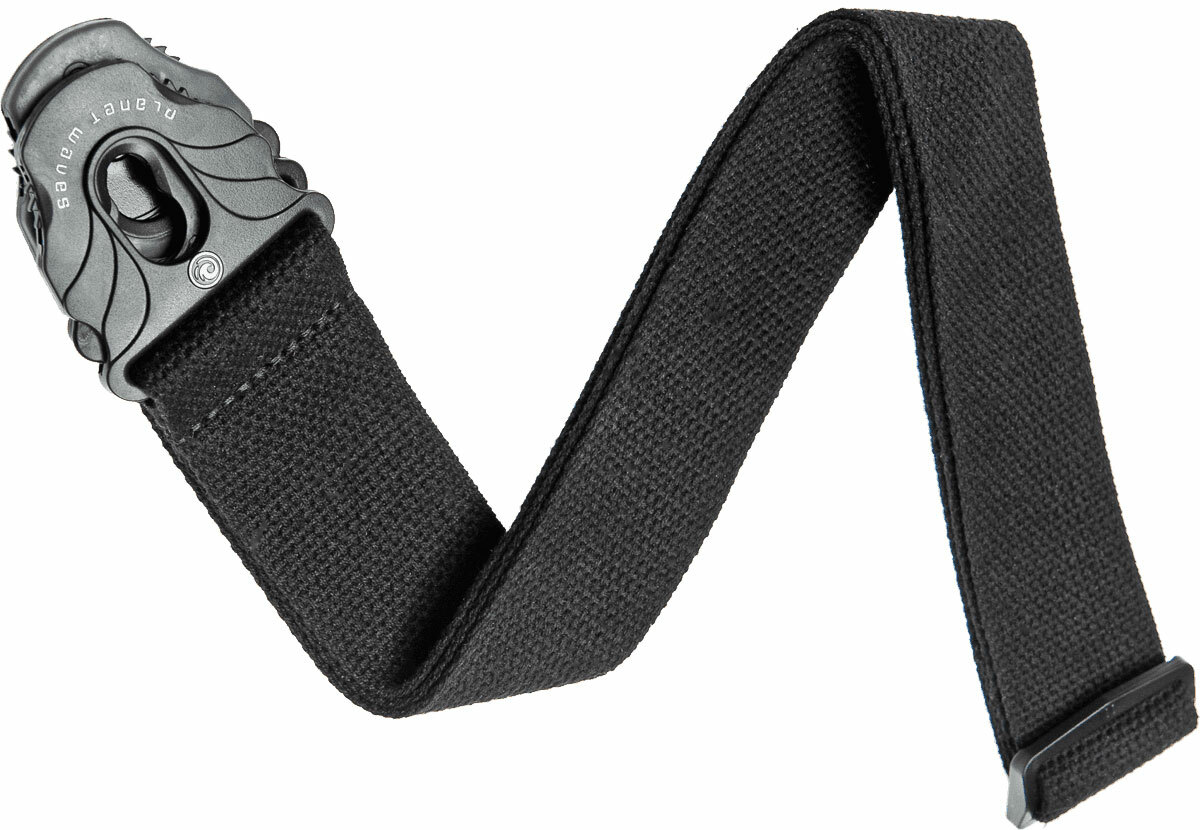 D'addario 50ctpl00 Lock Woven Cotton Guitar Strap 50mm Black - Correa - Main picture