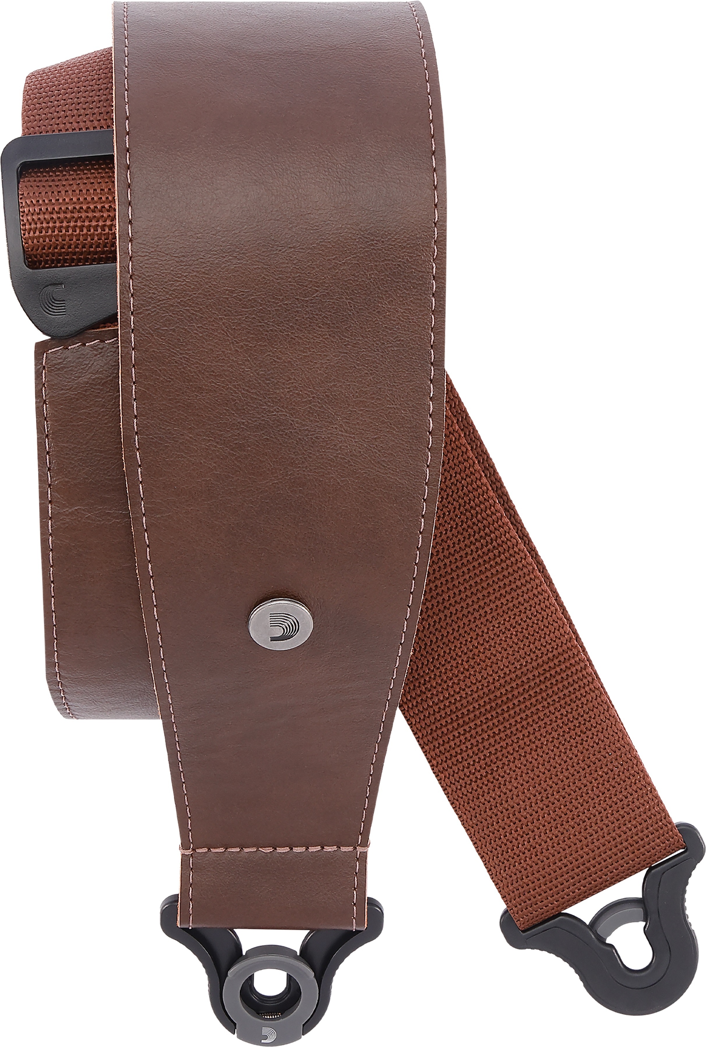 D'addario Auto Lock Cuir Guitar Strap Brown Largeur 7,6 Cm - Correa - Main picture