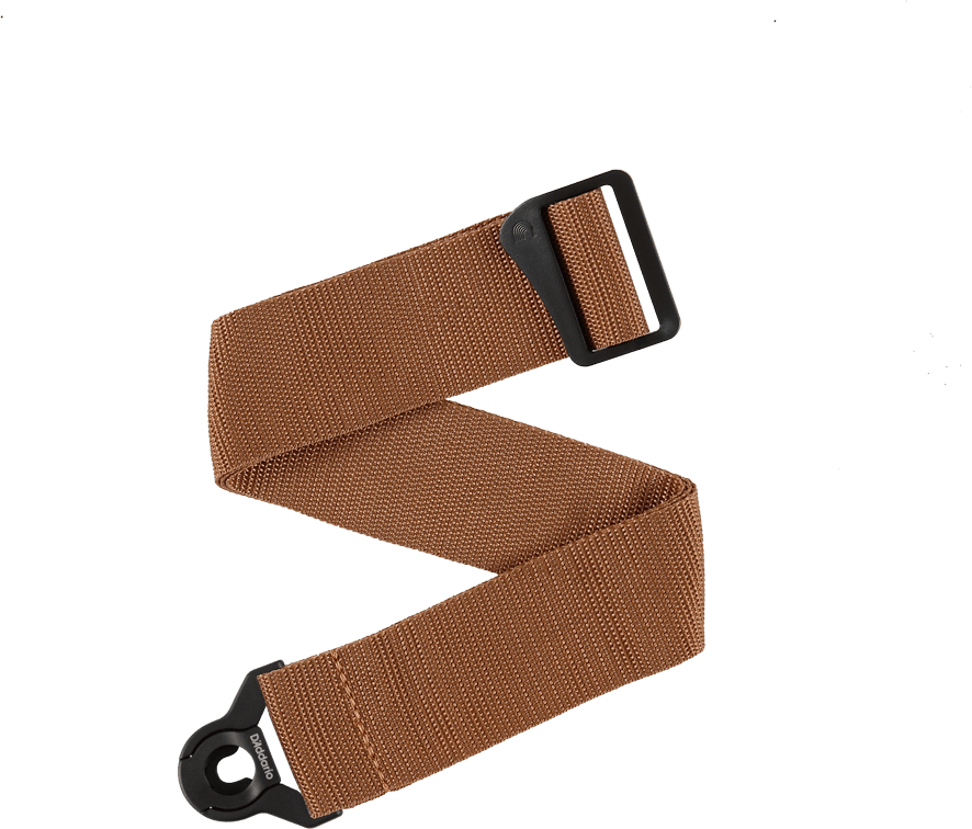 D'addario Auto Lock Guitar Strap, Brown - Correa - Main picture