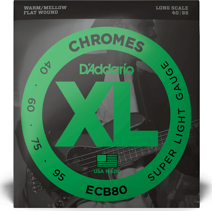 D'addario Jeu De 4 Cordes Ecb80 Bass (4) Chromes Super Light / Long Scale 40-95 - Cuerdas para bajo eléctrico - Main picture