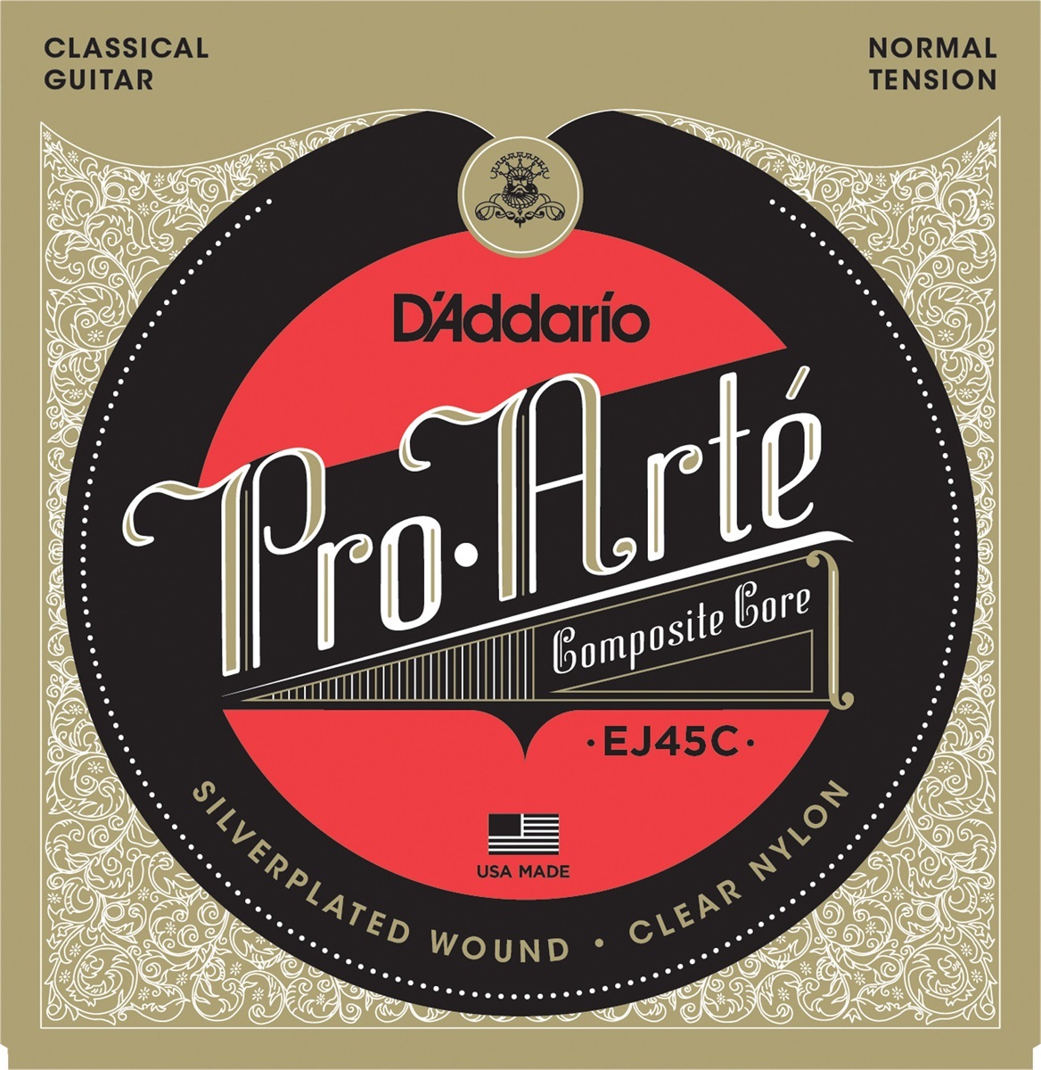 D'addario Jeu De 6 Cordes Ej45c Pro Arte Classical Composite Core - Normal Tension - Cuerdas guitarra clásica nylon - Main picture