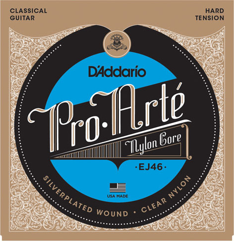 D'addario Jeu De 6 Cordes Ej46 Pro Arte Classical Nylon Core - Hard Tension - Cuerdas guitarra clásica nylon - Main picture