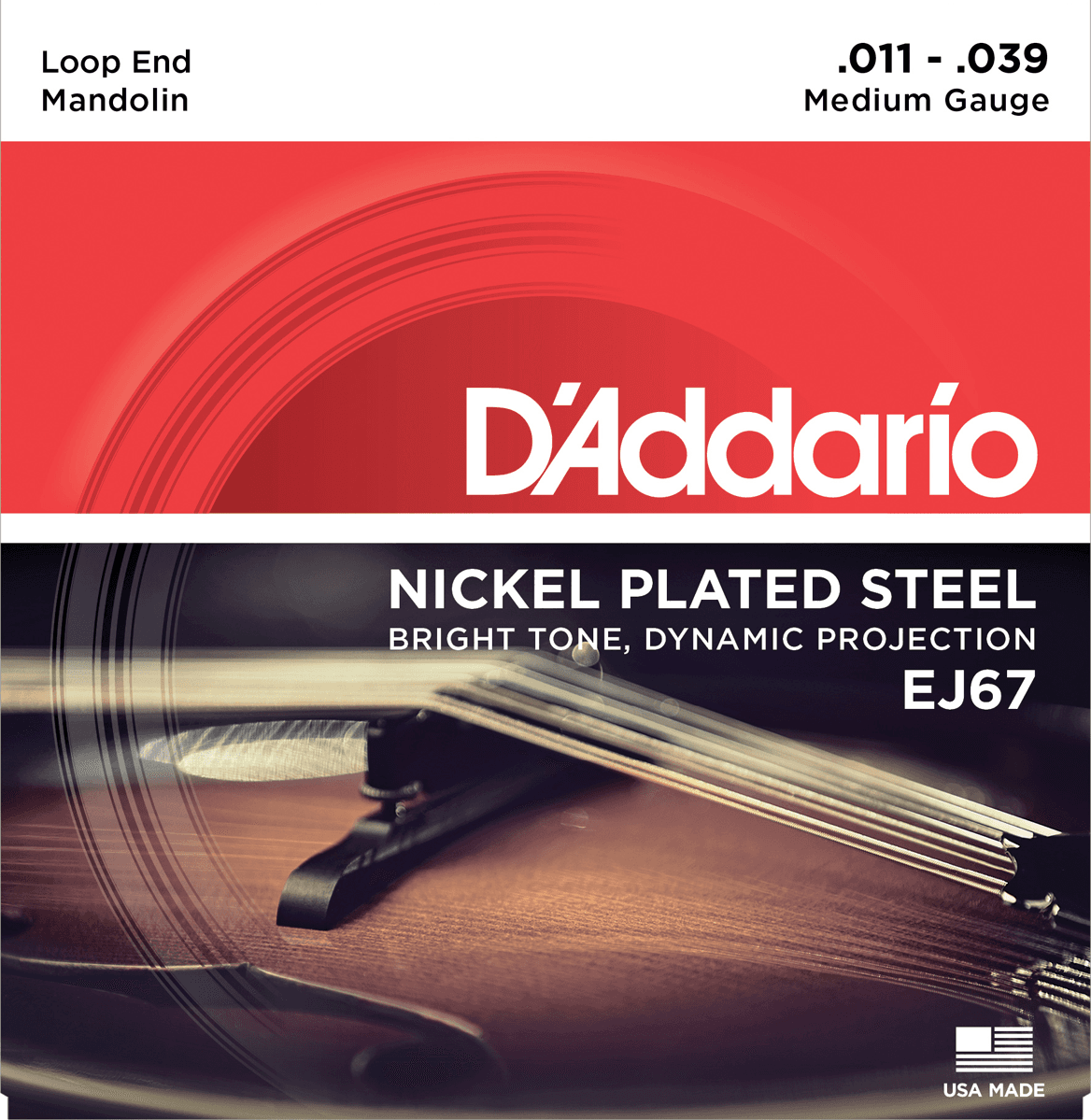 D'addario Ej67 Mandoline Light  .011 - .039 - Cuerdas mandolina - Main picture