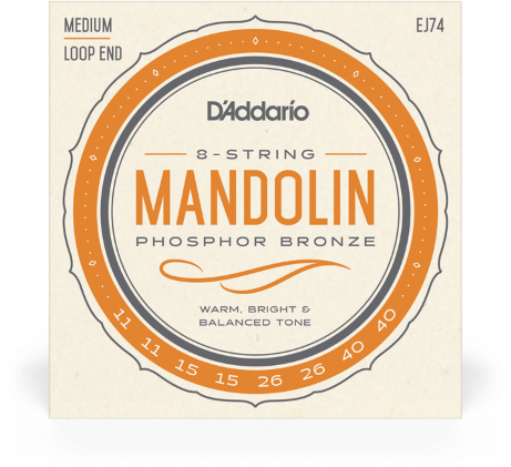 D'addario Ej74 Mandolin Strings Phosphor Bronze Medium 11-40 - Cuerdas mandolina - Main picture