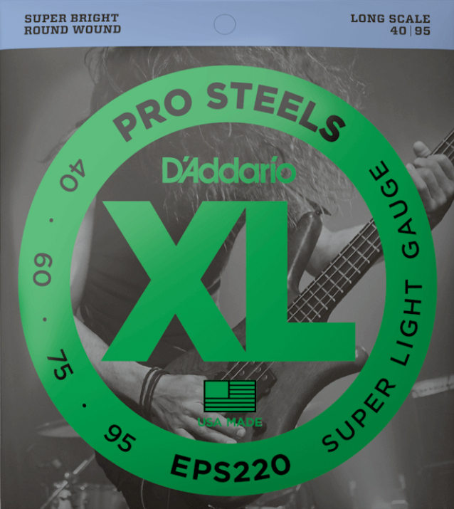 D'addario Eps220 Prosteels Round Wound Electric Bass Long Scale 4c 40-95 - Cuerdas para bajo eléctrico - Main picture