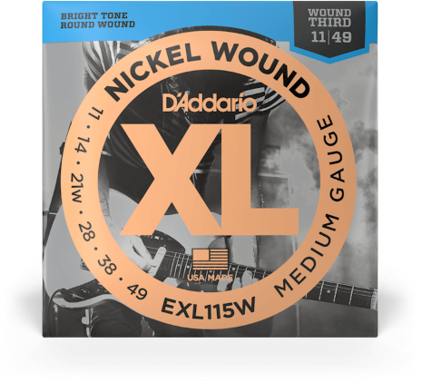 D'addario Jeu De 6 Cordes Exl115w Nickel Round Wound Medium 11-49 - Cuerdas guitarra eléctrica - Main picture