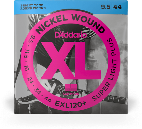 D'addario Jeu De 6 Cordes Exl120+ Nickel Round Wound Super Light Plus 9.5-44 - Cuerdas guitarra eléctrica - Main picture