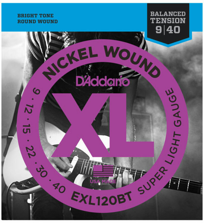 D'addario Exl120bt Nickel Round Wound Balanced Tension Super Light 9-40 - Cuerdas guitarra eléctrica - Main picture