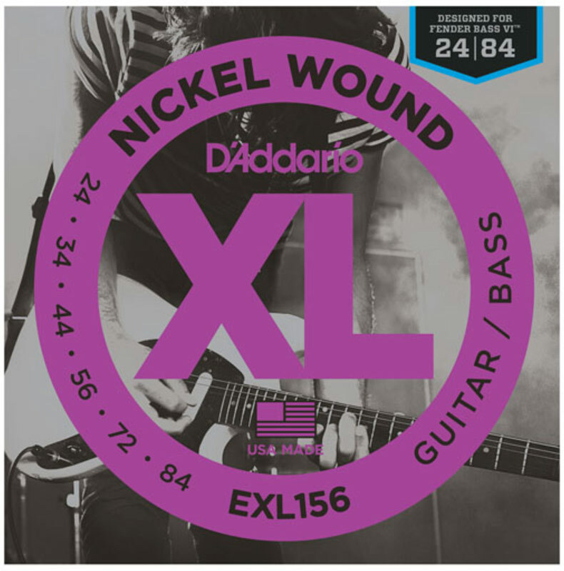 D'addario Exl156 Nickel Round Wound Fender Bass Vi 24-84 - Cuerdas para bajo eléctrico - Main picture