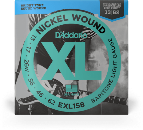 D'addario Jeu De 6 Cordes Exl158 Nickel Round Wound Baritone Light 13-62 - Cuerdas guitarra eléctrica - Main picture
