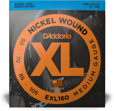 D'addario Jeu De 4 Cordes Exl160 Nickel Round Wound Bass Long Scale Medium 50-105 - Cuerdas para bajo eléctrico - Main picture