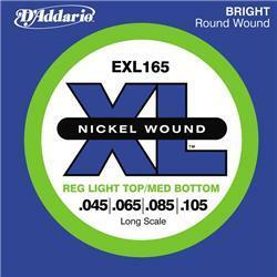 D'addario Jeu De 4 Cordes Exl165 Nickel Round Wound Bass Long Scale Custom Light 45-105 - Cuerdas para bajo eléctrico - Main picture