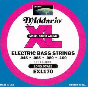 D'addario Jeu De 4 Cordes Exl170 Nickel Round Wound Bass Long Scale Light 45-100 - Cuerdas para bajo eléctrico - Main picture