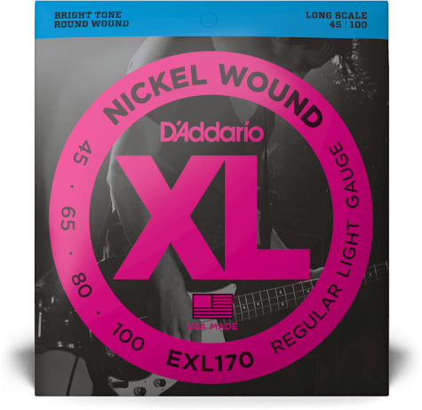 D'addario Exl170 Nickel Wound Bass, Light, 45-100, Long Scale - Cuerdas para bajo eléctrico - Main picture