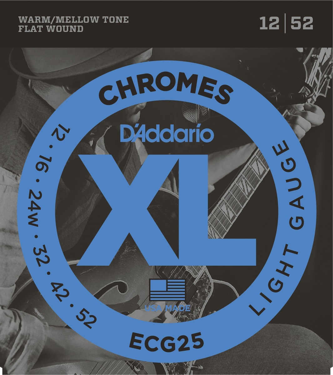 D'addario Jeu De 6 Cordes Guit. Elec. 6c Chromes Jazz 012.052 Ecg25 - Cuerdas guitarra eléctrica - Main picture