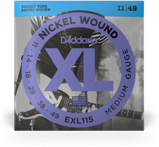 D'addario Jeu De 6 Cordes Guit. Elec. 6c Nickel Wound 011.049 Exl115 - Cuerdas guitarra eléctrica - Main picture