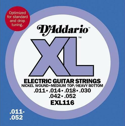 D'addario Jeu De 6 Cordes Guit. Elec. 6c Nickel Wound 011.052 Exl116 - Cuerdas guitarra eléctrica - Main picture