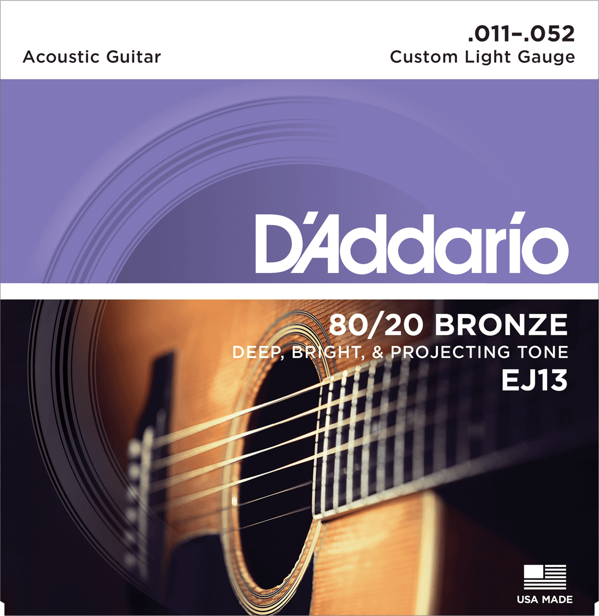 D'addario Guit. Folk 6c 80.20 Bronze 011.052 Ej13 - Cuerdas guitarra acústica - Main picture