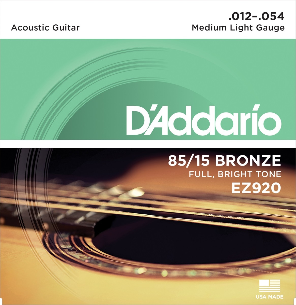 D'addario Guit. Folk 6c 85.15 American Bronze 012.054 Ez920 - Cuerdas guitarra acústica - Main picture