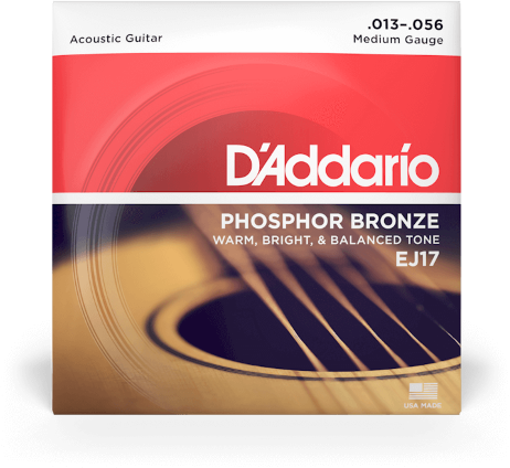 D'addario Jeu De 6 Cordes Guit. Folk 6c Phosphor Bronze 013.056 Ej17 - Cuerdas guitarra acústica - Main picture