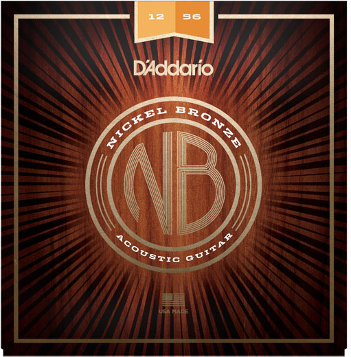 D'addario Jeu De 6 Cordes Nickel Bronze Acoustic Guitar Nb1256 Light Top Medium Bottom 12-56 - Cuerdas guitarra acústica - Main picture