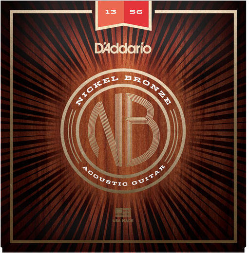 D'addario Nickel Bronze Acoustic Guitar Nb1356 Medium 13-56 - Cuerdas guitarra acústica - Main picture