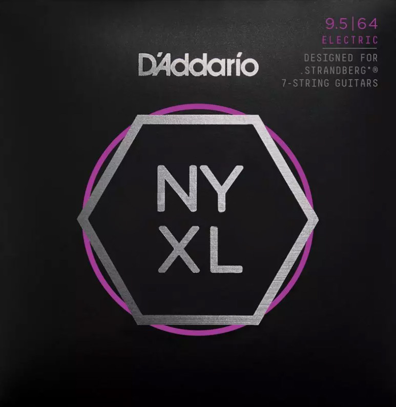 D'addario Jeu De 7 Cordes Nyxl09564sb Nickel Round Wound Strandberg Electric Guitar 7c 09-56 - Cuerdas guitarra eléctrica - Main picture