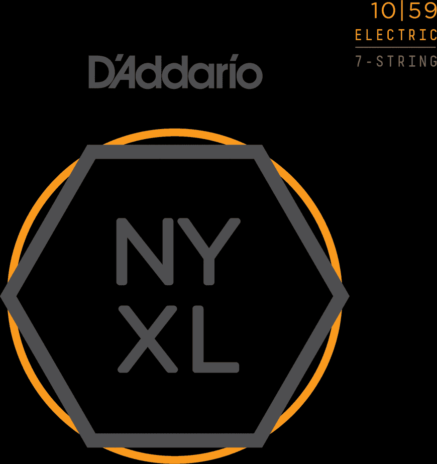 D'addario Nyxl1059 Nickel Round Wound Electric Guitar 7c 10-59 - Cuerdas guitarra eléctrica - Main picture