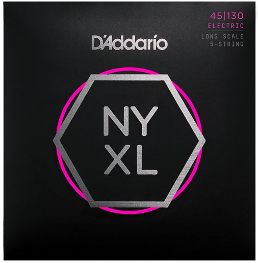 D'addario Nyxl45130 5-string Nickel Wound Electric Bass Long Scale 5c Regular Light 45-130 - Cuerdas para bajo eléctrico - Main picture