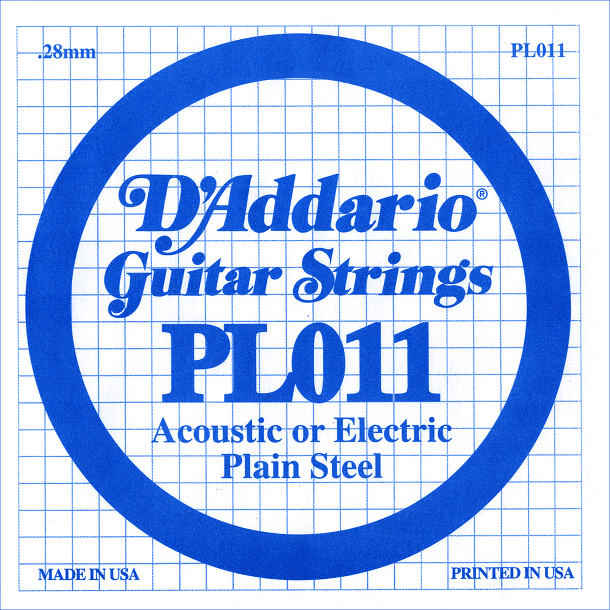 D'addario Corde Au DÉtail Xl Nickel Single Pl011 Acier Plein - Cuerdas guitarra eléctrica - Main picture