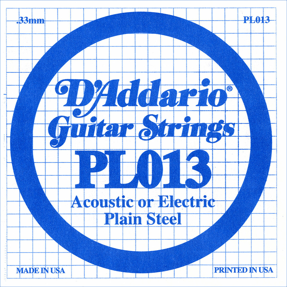 D'addario Xl Nickel Single Pl013 Acier Plein - Cuerdas guitarra eléctrica - Main picture