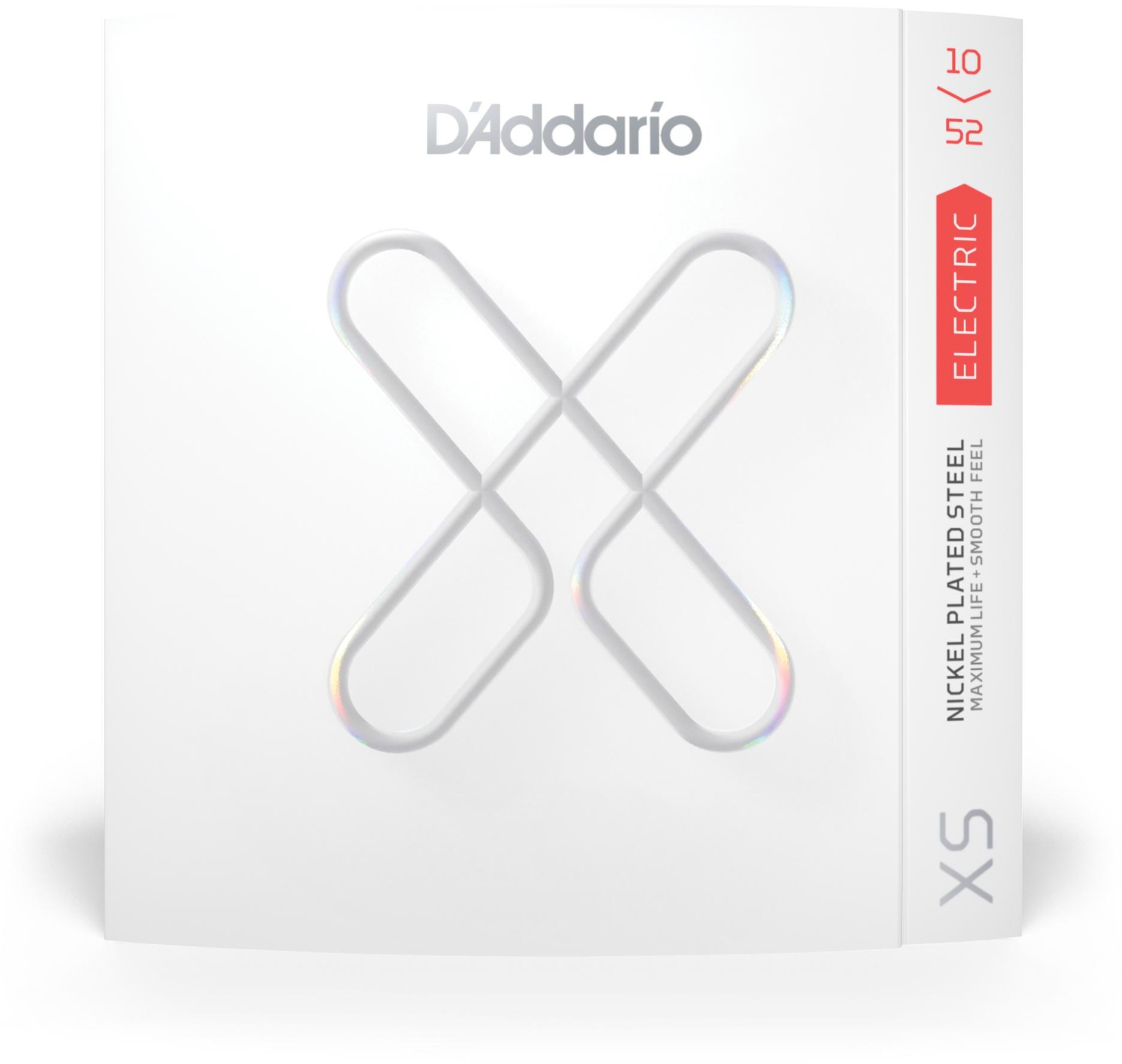 Cuerdas guitarra eléctrica D'addario XSE1052 Electric Guitar 6-String Set NPS Coated Round Wound 10-52 - Juego de cuerdas