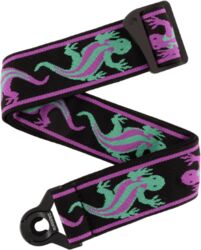 Correa D'addario 50BALPW01 Auto Lock Vintage Planet Waves, Lizards Green/Purple