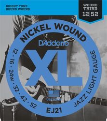 Cuerdas guitarra eléctrica D'addario EJ21 Nickel Wound Electric Bass 12-52 - Juego de cuerdas