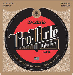Cuerdas guitarra clásica nylon D'addario EJ45 Pro Arte Classical Nylon Core - Juego de cuerdas