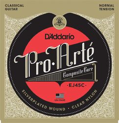 Cuerdas guitarra clásica nylon D'addario EJ45C Pro Arte Classical Composite Core - Juego de cuerdas