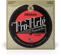 Cuerdas guitarra clásica nylon D'addario EJ45C Pro Arte Classical Composite Core - Juego de cuerdas