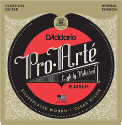 Cuerdas guitarra clásica nylon D'addario EJ45LP Pro Arte Classical Lightly Polished - Juego de cuerdas
