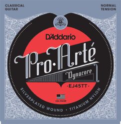 Cuerdas guitarra clásica nylon D'addario EJ45TT Pro Arte Classical Dynacore - Juego de cuerdas